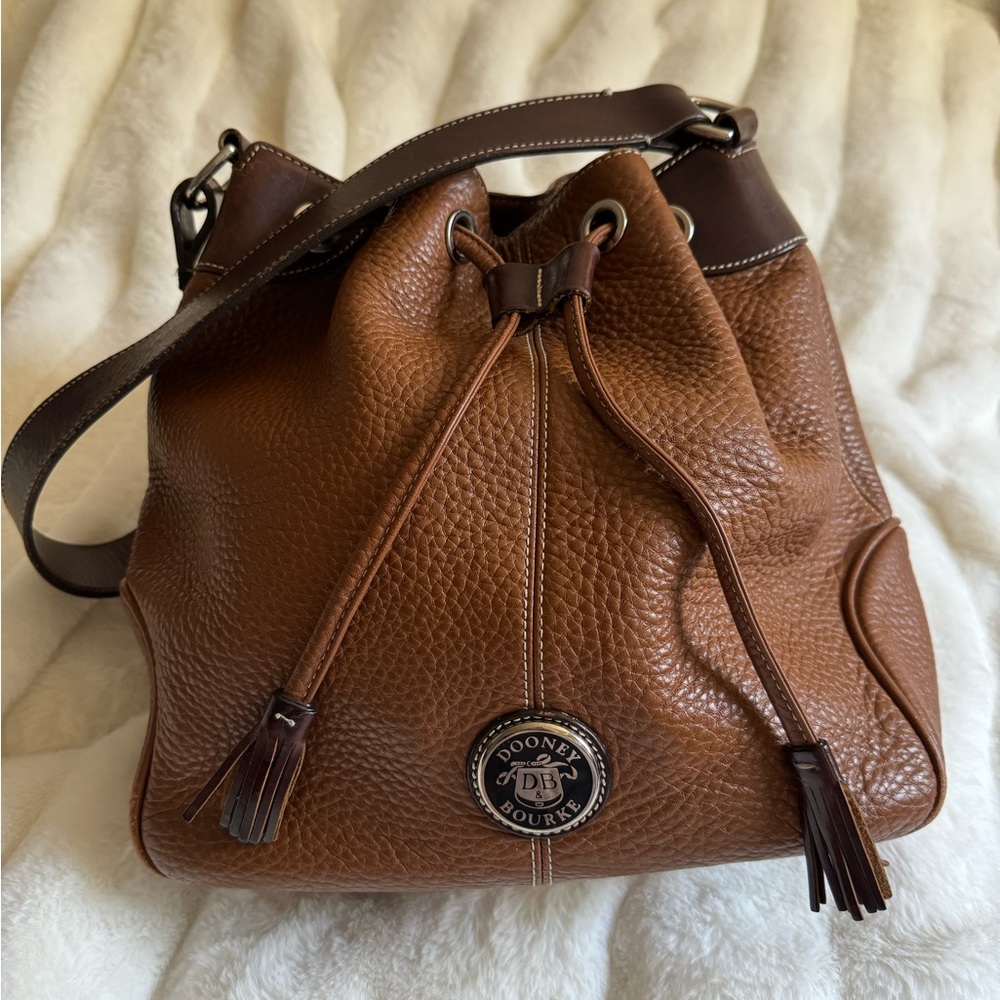 Dooney & Bourke Pebbled Leather Drawstring Bag